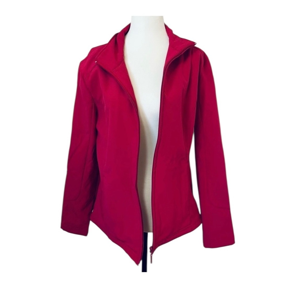 MPG Sport Women's Large Cranberry Full Zip Jacket Athletic Activewear Waterproof - Picture 3 of 8